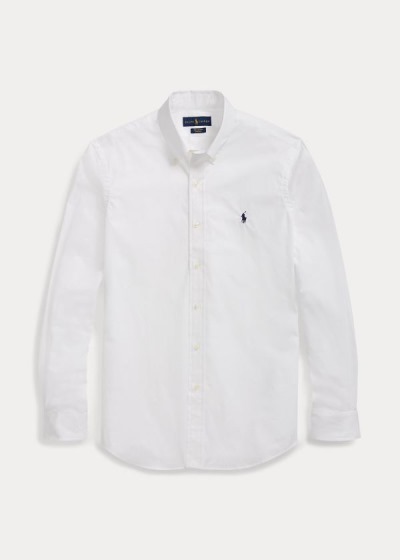 Camisa Polo Ralph Lauren Hombre Blancos - Natural Stretch Poplin - HTFWX1406